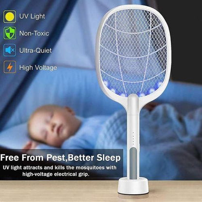 Raquette Anti-Moustiques Électrique Rechargeable LED UV – Modèle IF-218