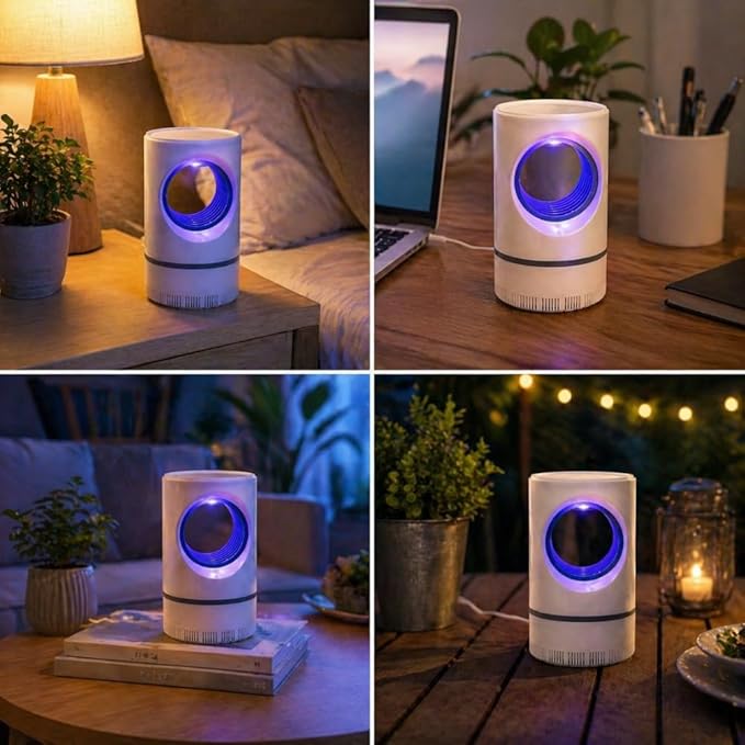 Piège à Moustiques USB Silencieux – Lampe Anti-Moustiques UV Sans Produits Chimiques