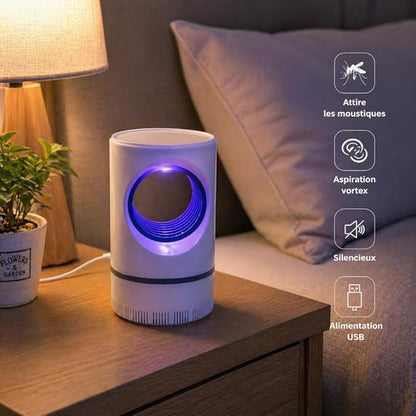 Piège à Moustiques USB Silencieux – Lampe Anti-Moustiques UV Sans Produits Chimiques