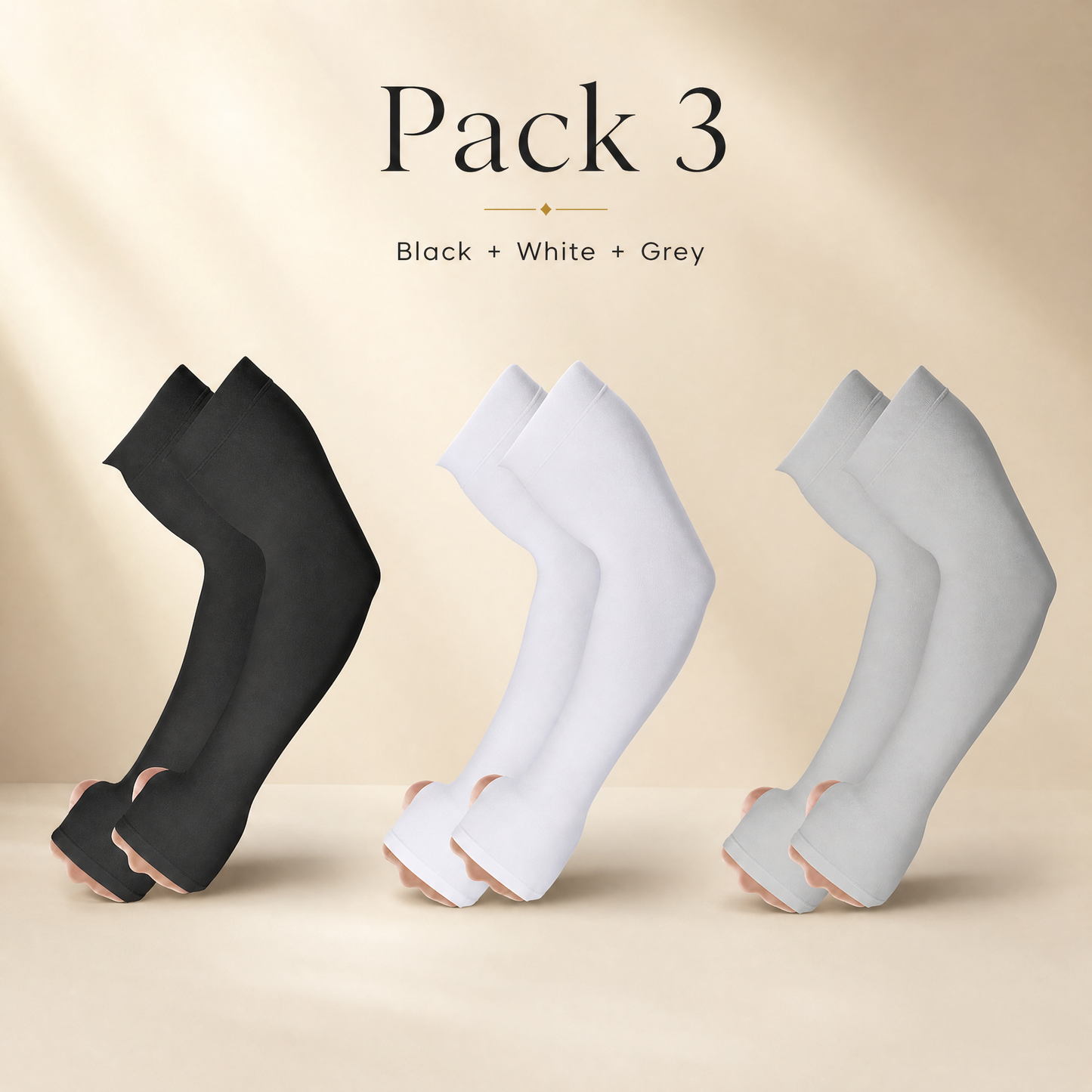 Manchons de Compression Bras Anti-UV “Let’s Slim” – Pack Multi-Couleurs