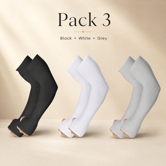 Manchons de Compression Bras Anti-UV “Let’s Slim” – Pack Multi-Couleurs