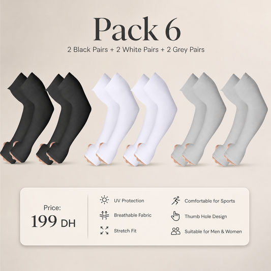 Manchons de Compression Bras Anti-UV “Let’s Slim” – Pack Multi-Couleurs