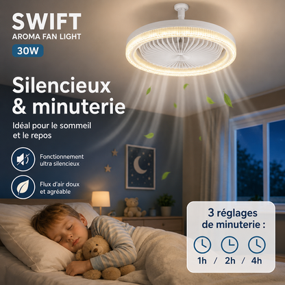Ventilateur Plafonnier LED 30W avec Télécommande – SWIFT Aroma Fan Light