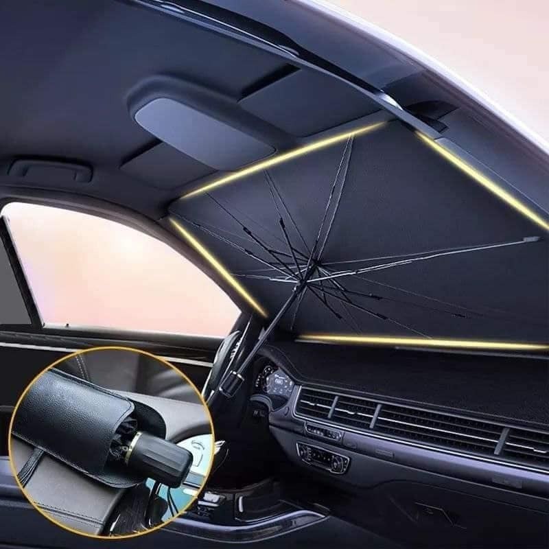 Pare-Soleil Pliable pour Pare-Brise | Gardez Votre Voiture Fraîche Même en Plein Soleil ☀️🚗
